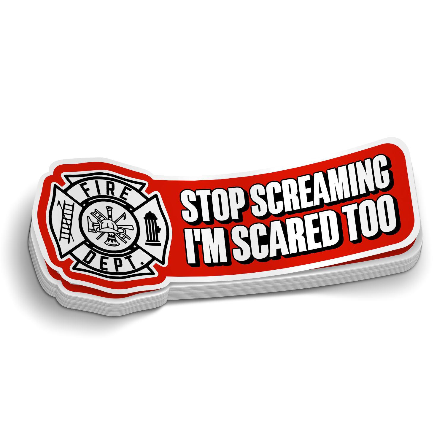 Stop Screaming Fire Sticker