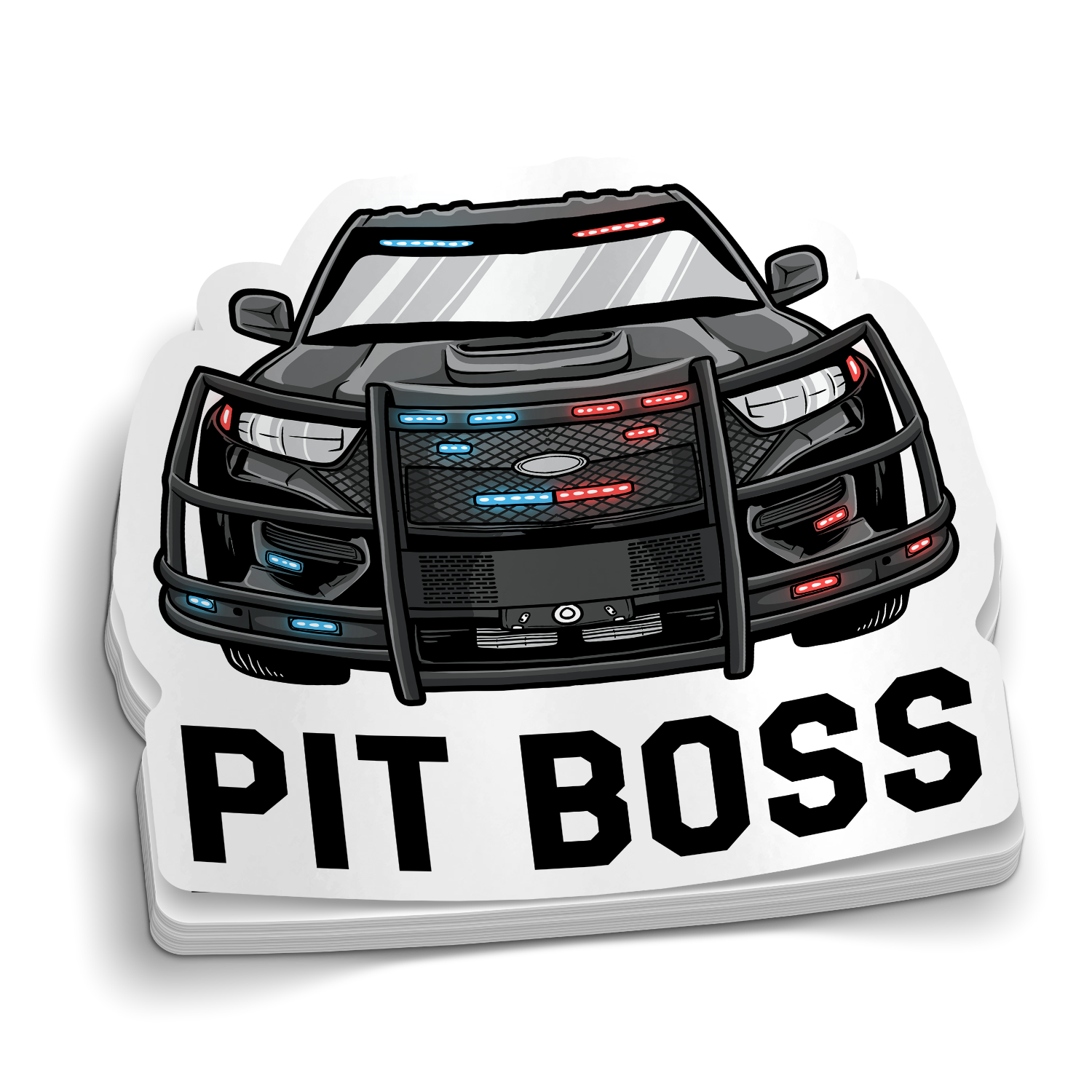 PIT Boss Funny Police Sticker