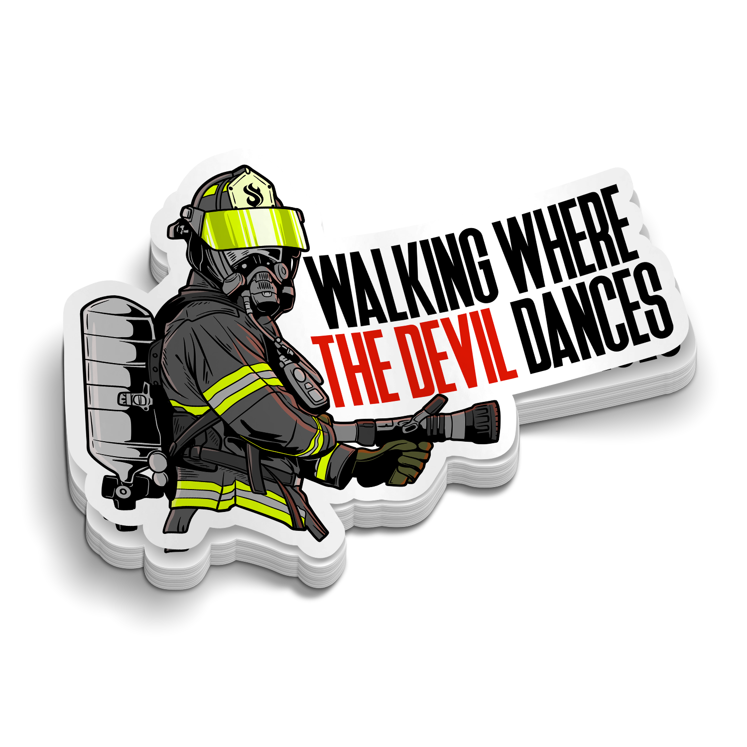 Where the Devil Dances | Firefighter Stickers