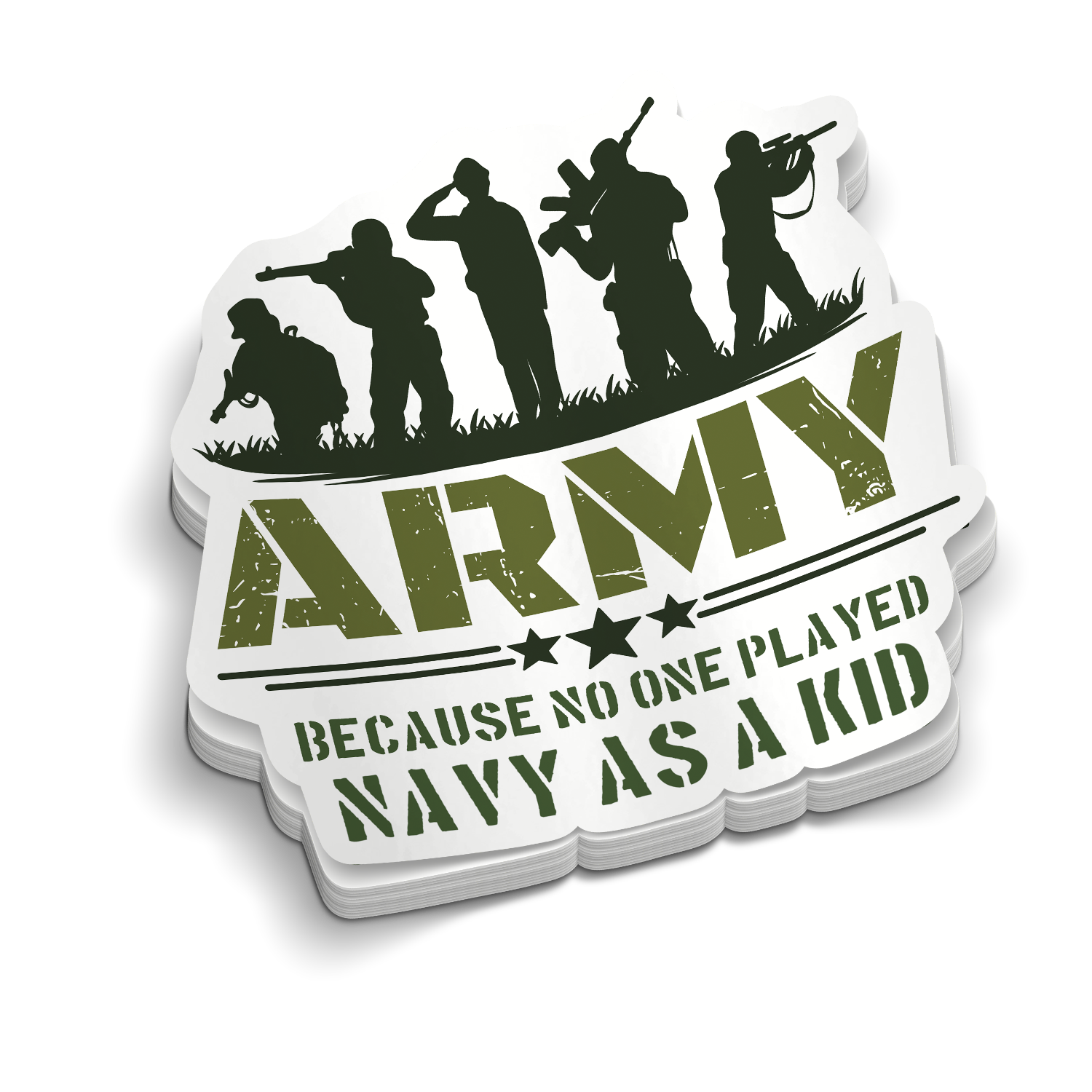 No One Played Navy | Funny Military Stickers | Perfect for Tumblers