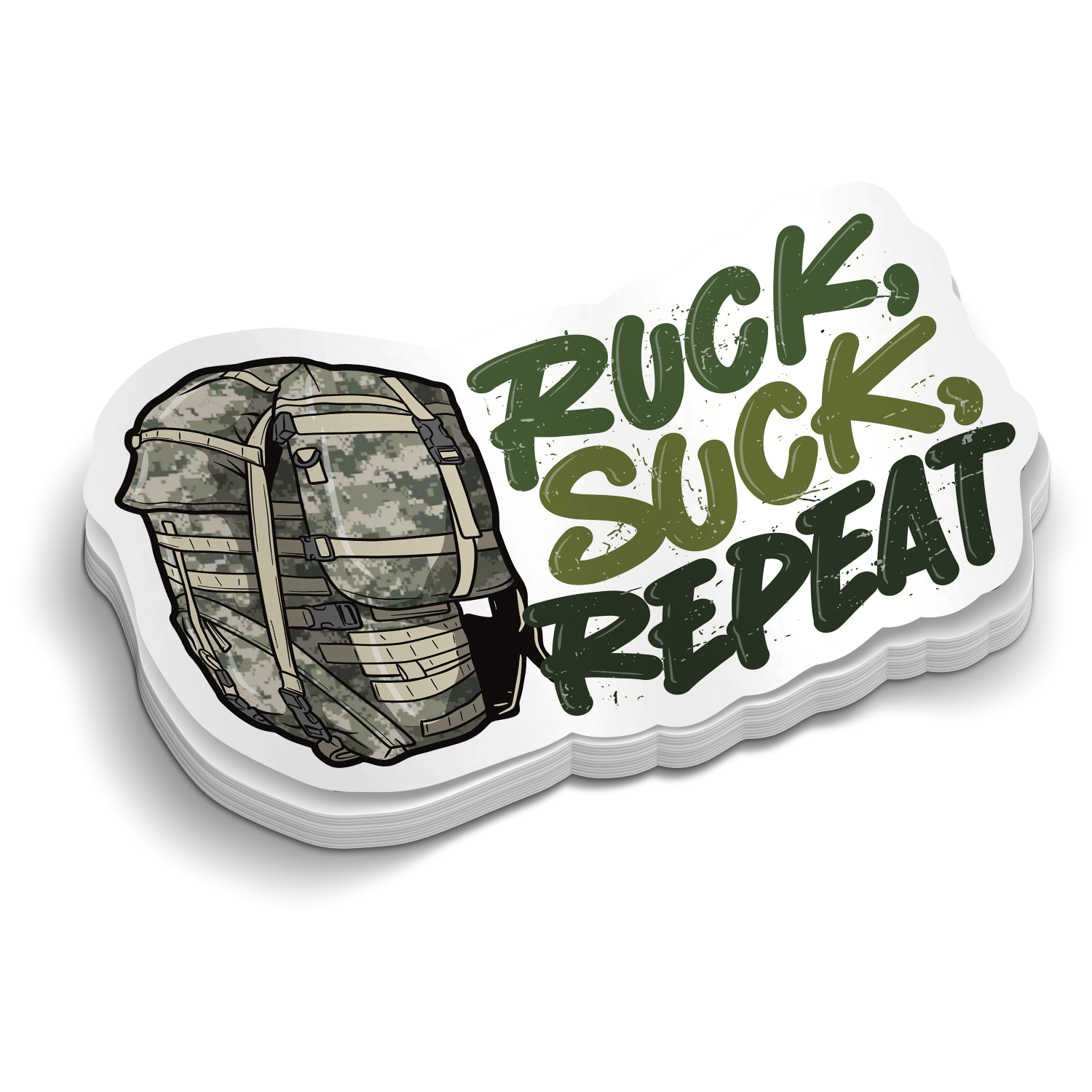 Ruck Suck | Funny Military Stickers | Perfect for Laptops