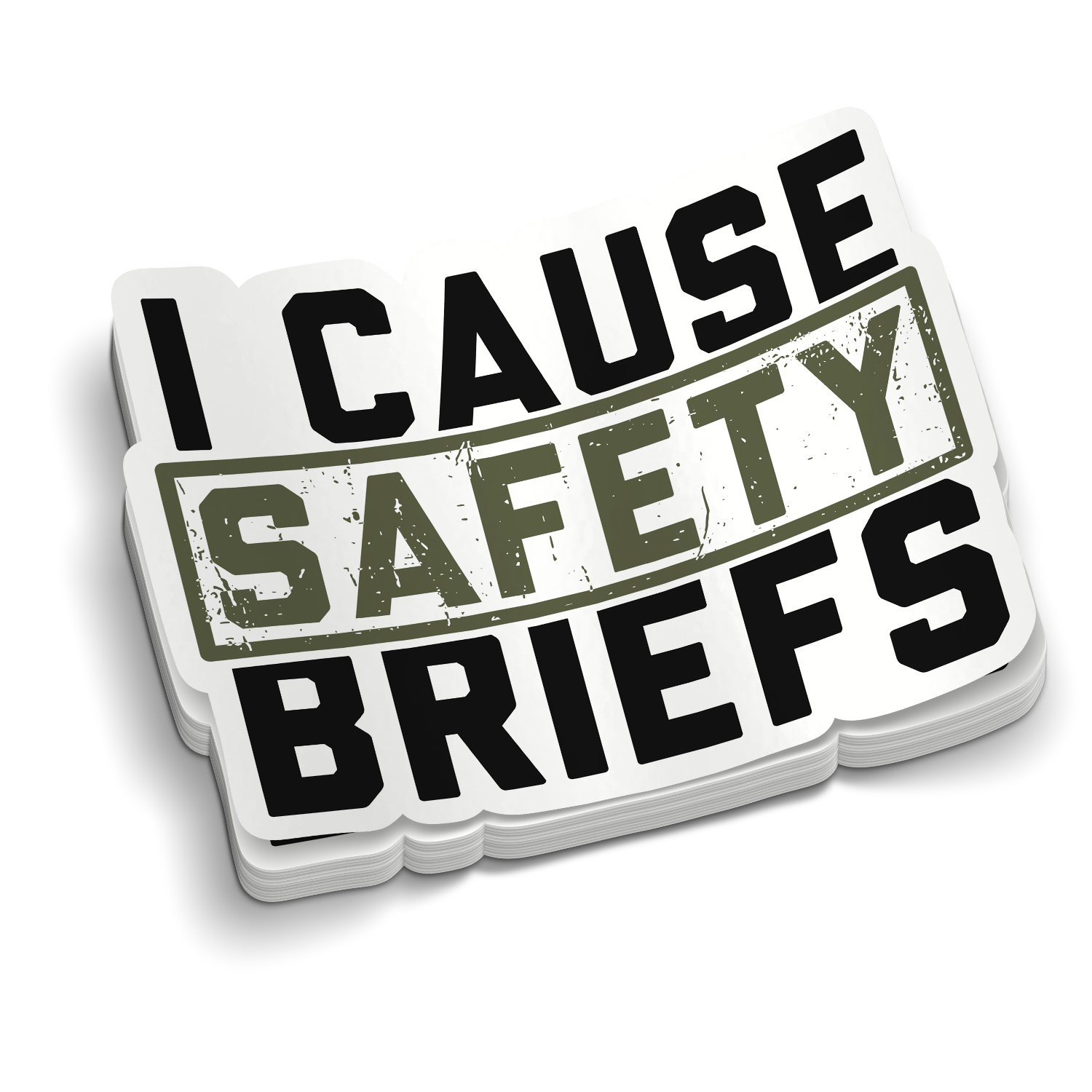 Safety Briefs | Funny Military Stickers | Perfect for Coffee Cups