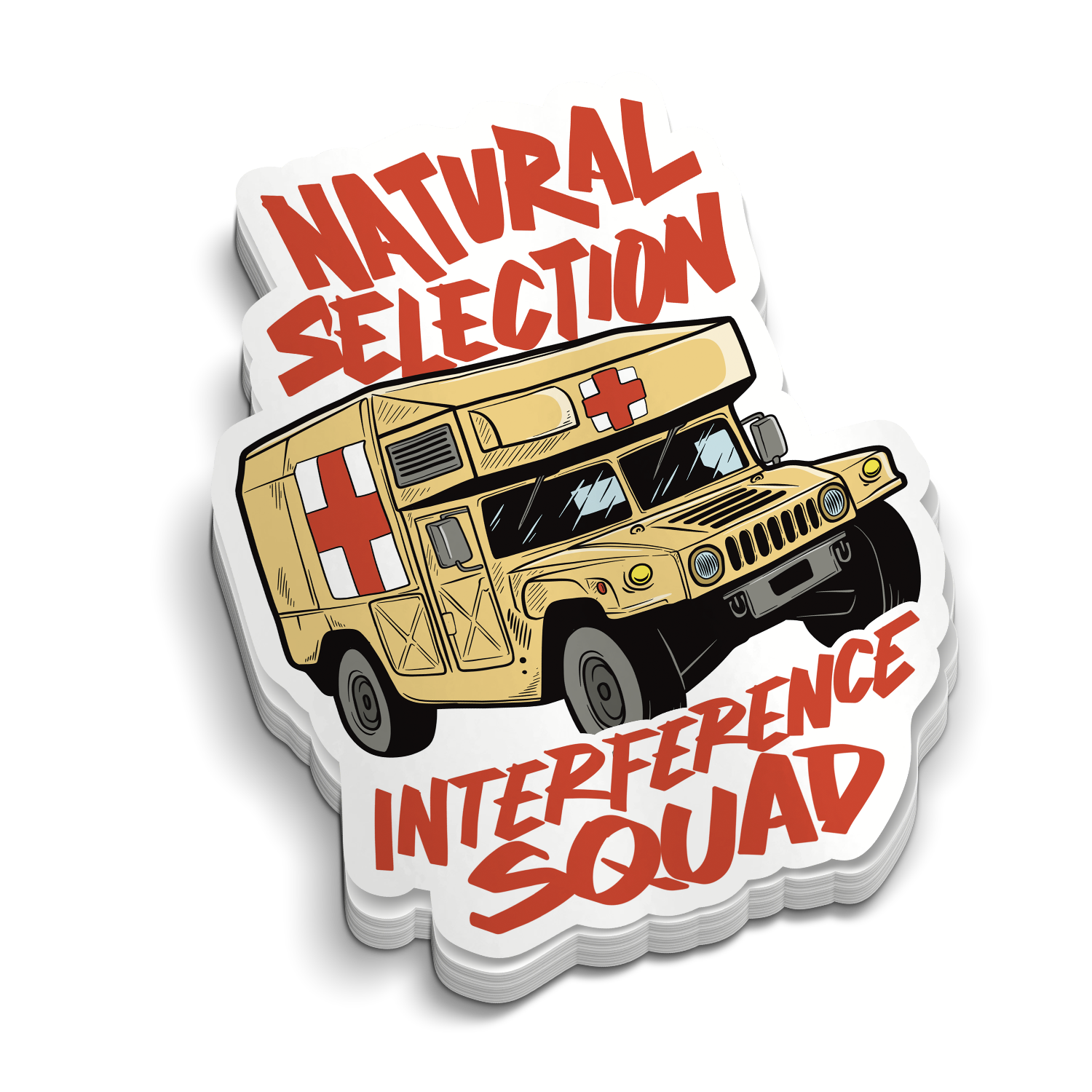 Natural Selection Squad | Funny Military Stickers | Great for Cups