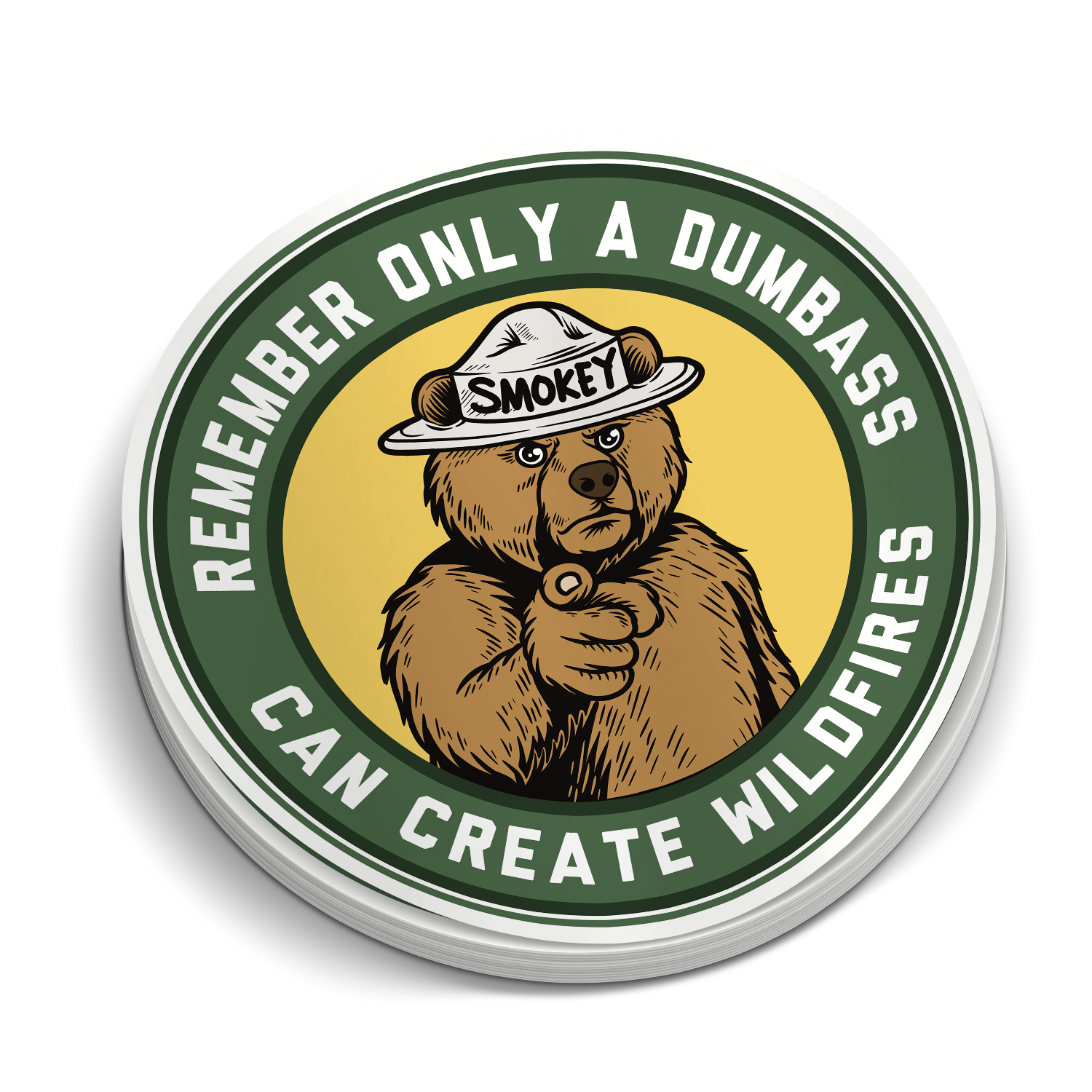 Smokey's Wisdom | Funny Firefighter Sticker