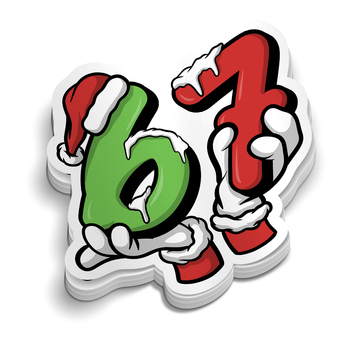 67 Christmas - Funny Tumbler Stickers