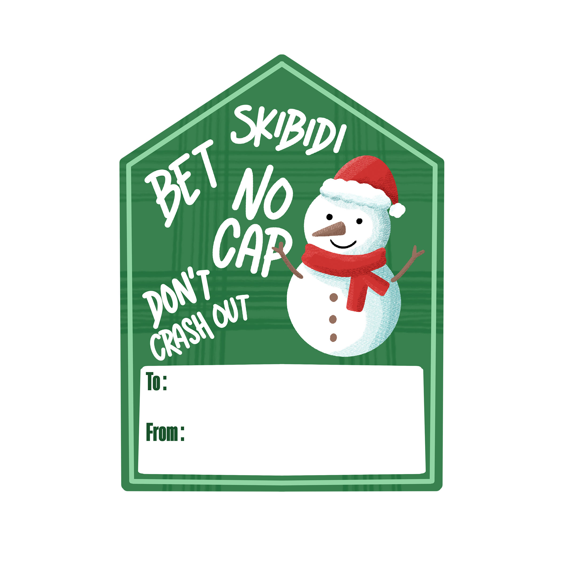 Kid's Gen Alpha Slang Christmas Gift Tags