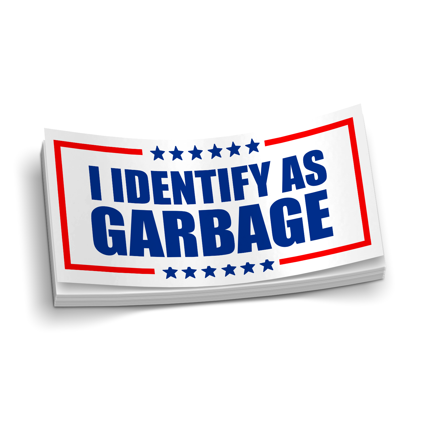 Identify as Garbage | Funny Tumbler Stickers