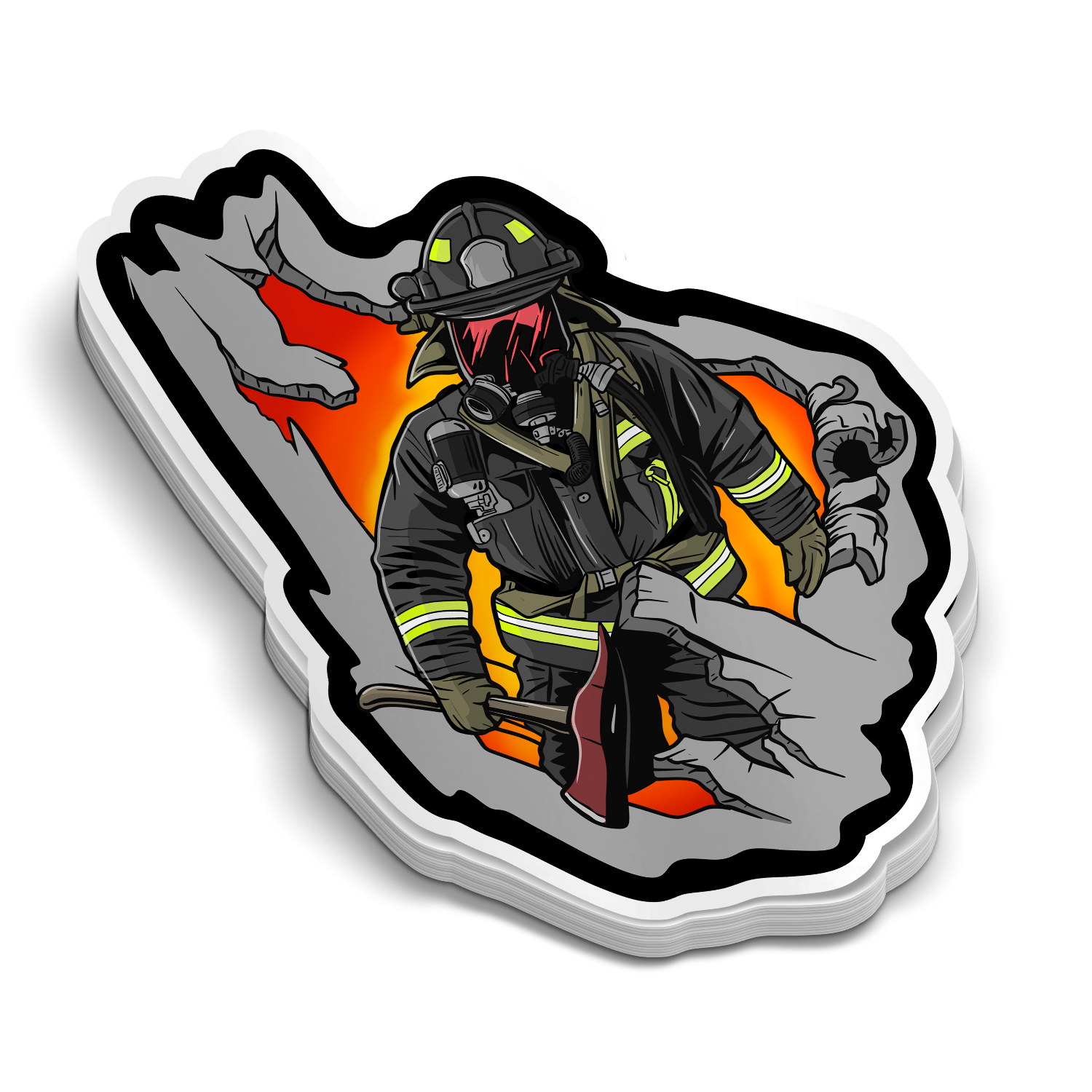 Fire Tattoo | Firefighter Tumbler Stickers