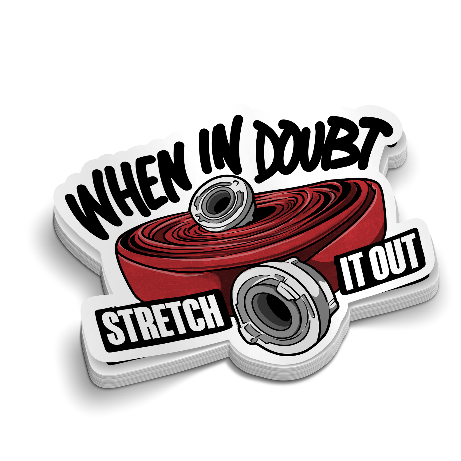 Stretch it Out | Firefighter Tumbler Locker Stickers
