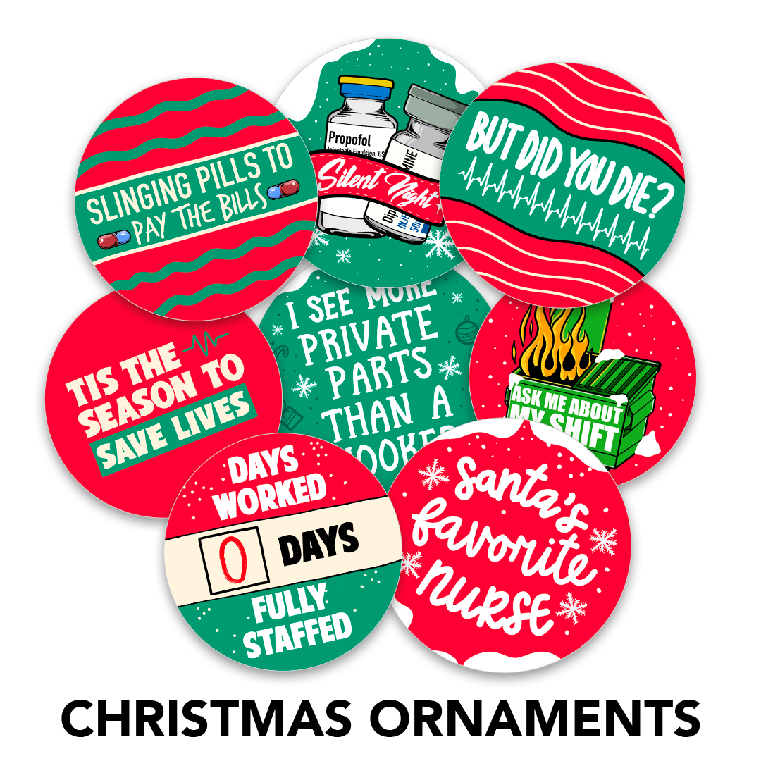 Medical Christmas Ornaments - 5 Pack Ornaments Set (Limited Edition)