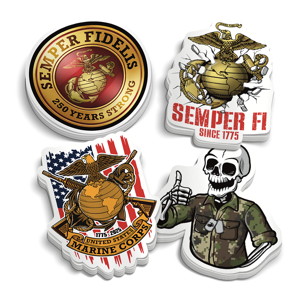 Marine Corps 250th Birthday Pack (11 Stickers)