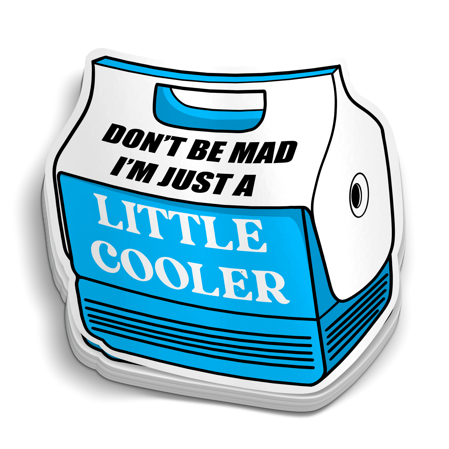 A Blue Little Cooler Sticker