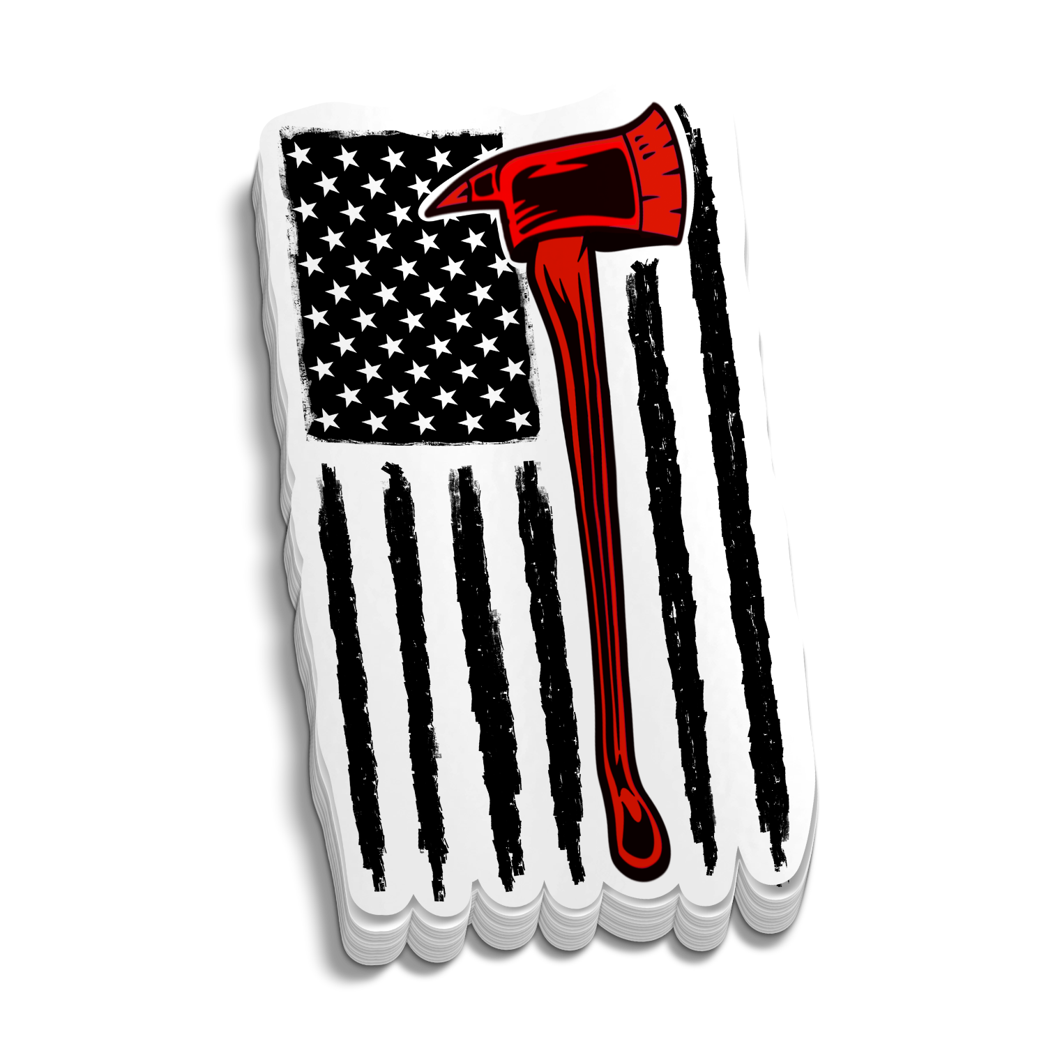 Redline Axe Flag Sticker