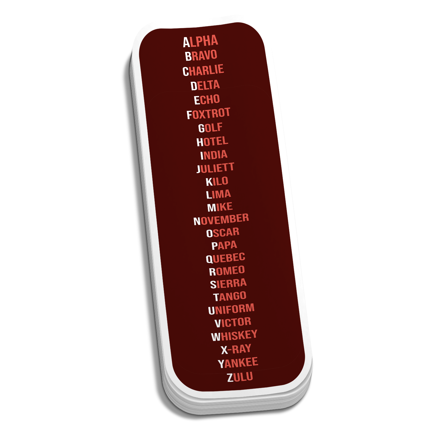 Phonetic Alphabet Sticker
