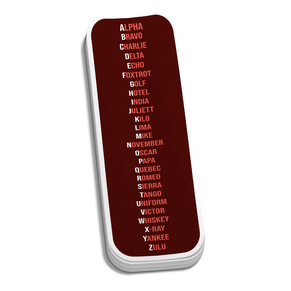 Phonetic Alphabet Sticker