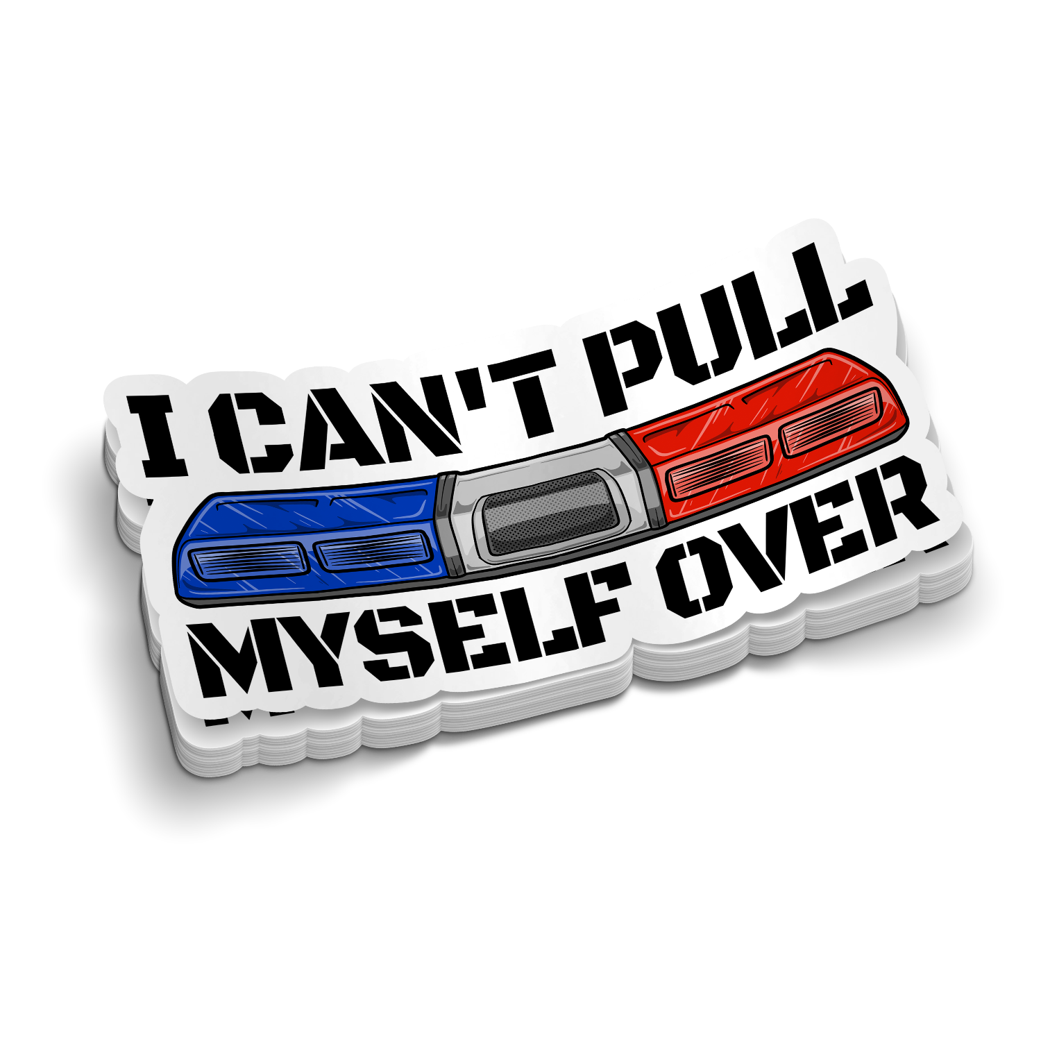 Can't Pull Myself Over - Police Tumbler Stickers