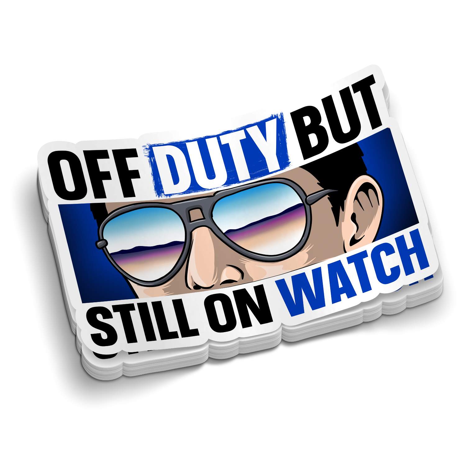 Off Duty Still On Watch | Police Tumbler Stickers