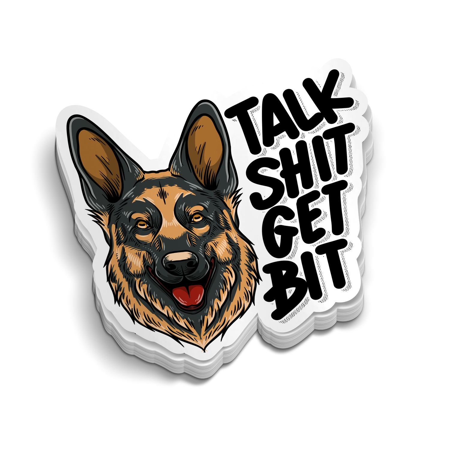 Talk Shit Get Bit | Funny Police K9 Stickers