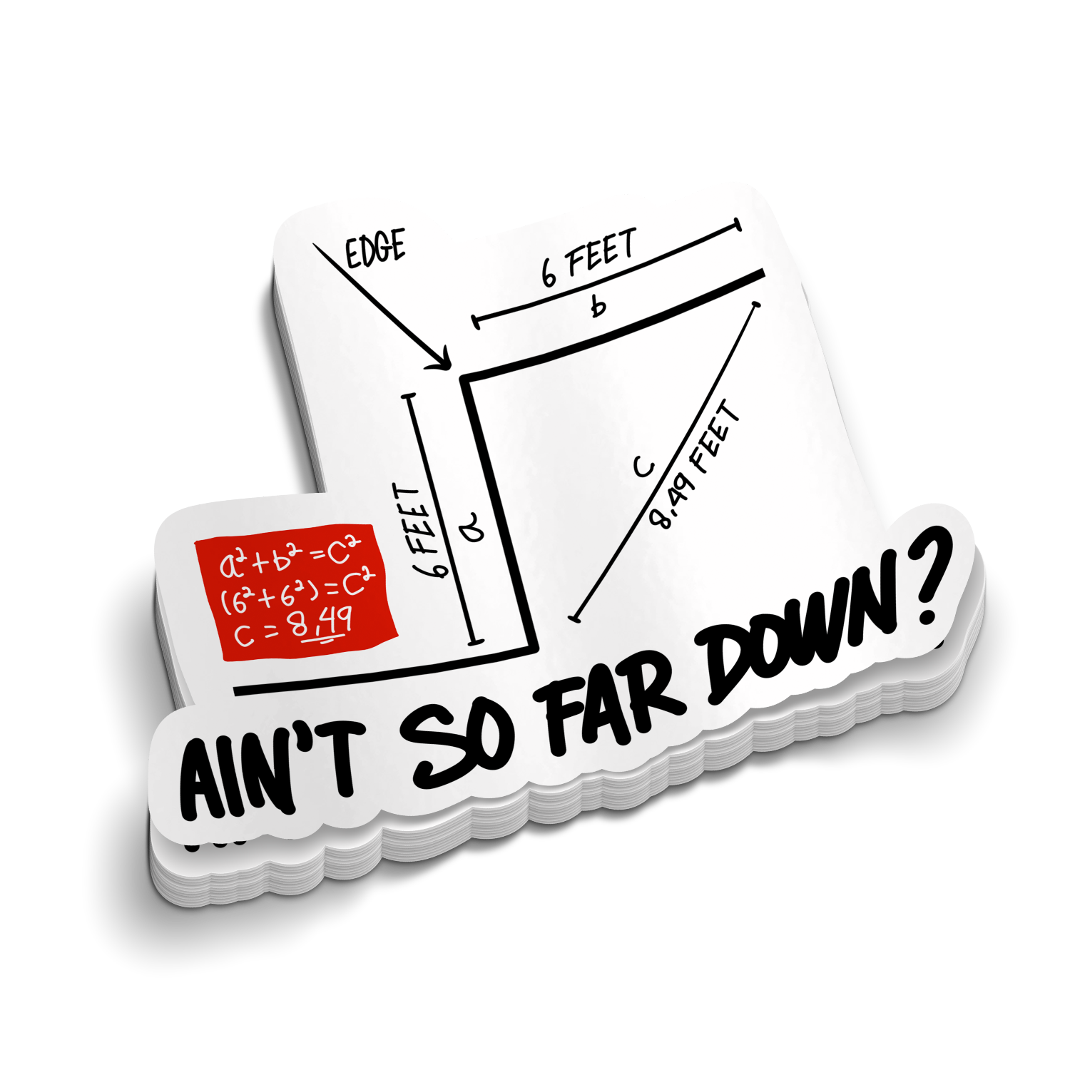 So Far Down - Funny Tumbler Stickers