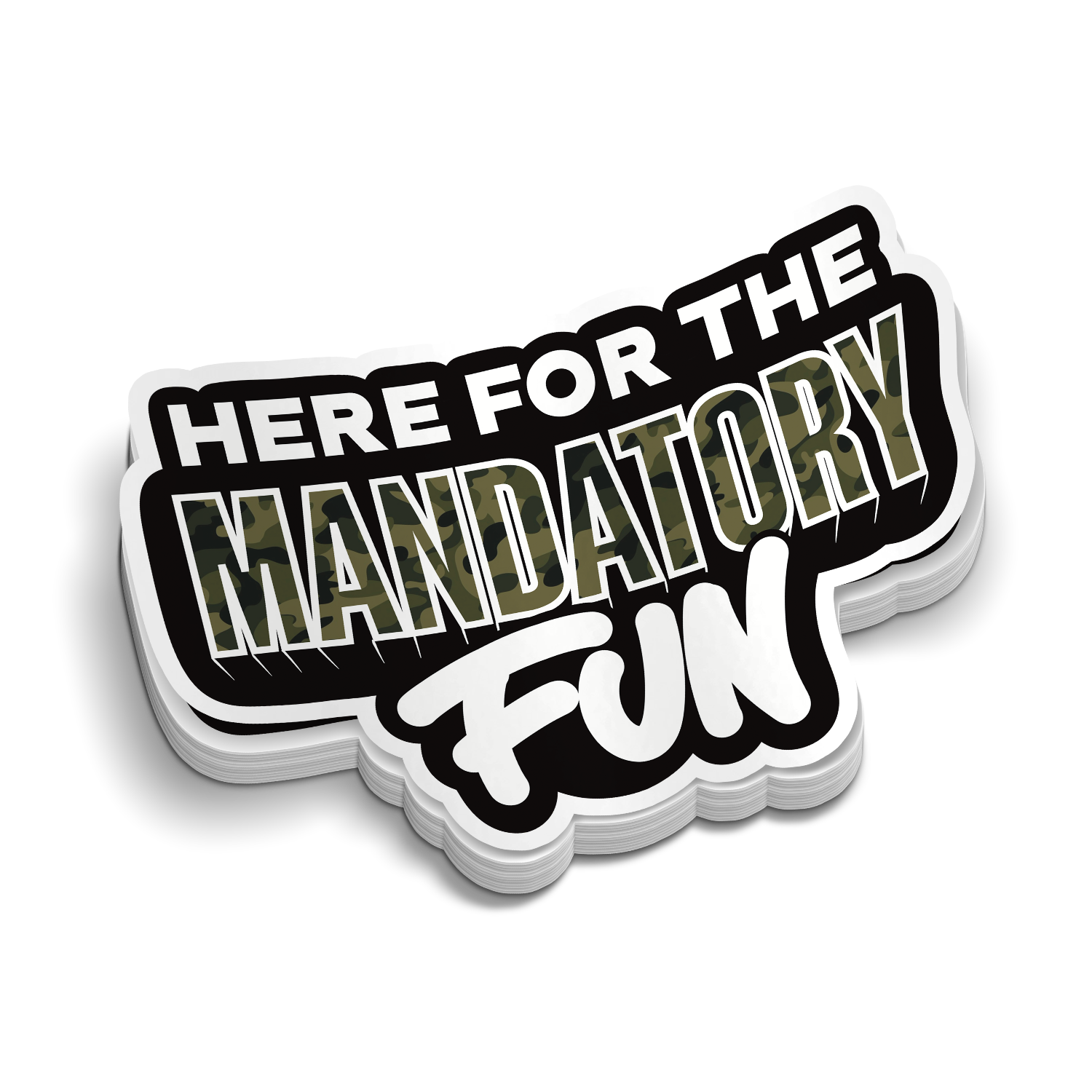 Mandatory Fun | Funny Military Stickers | Perfect for Tumblers