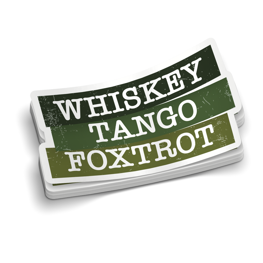 WTF | Funny Military Stickers | Perfect for Coffee Cups