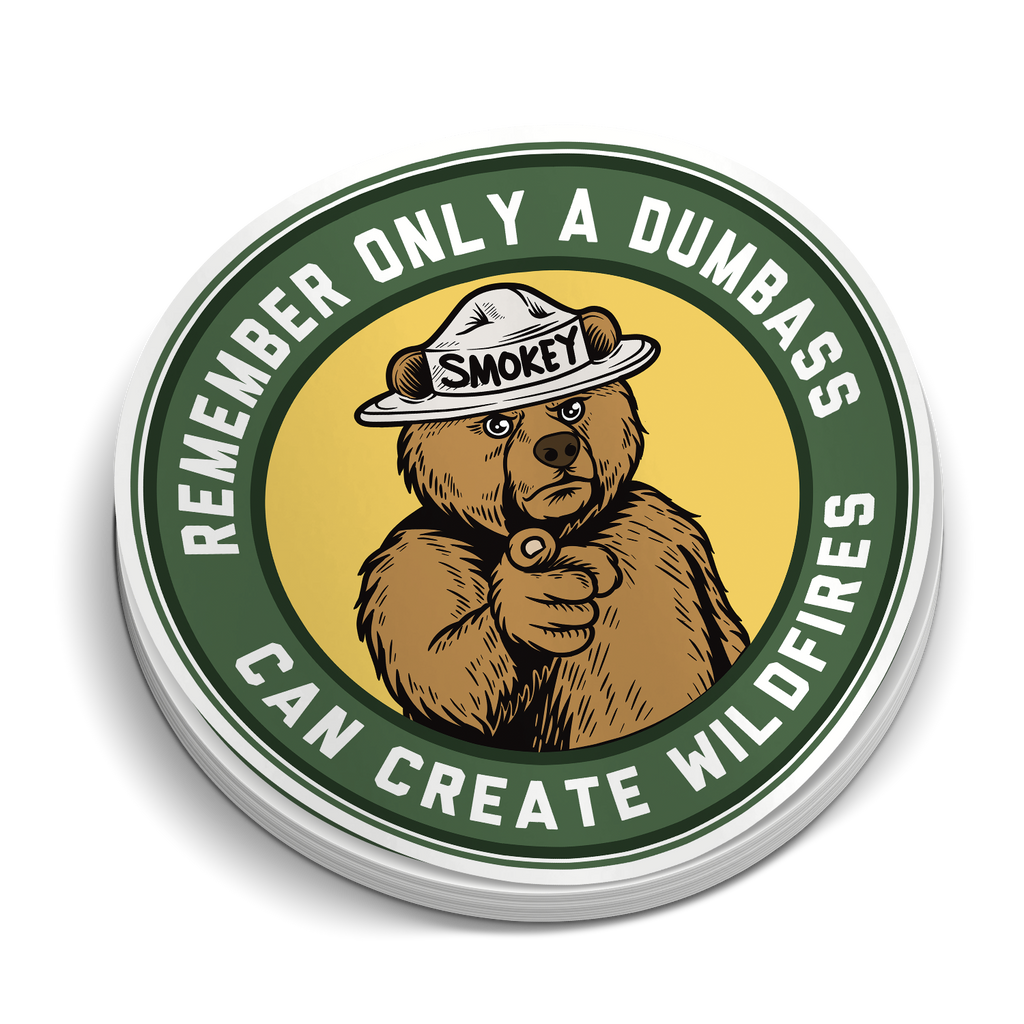 Smokey's Wisdom | Funny Firefighter Sticker