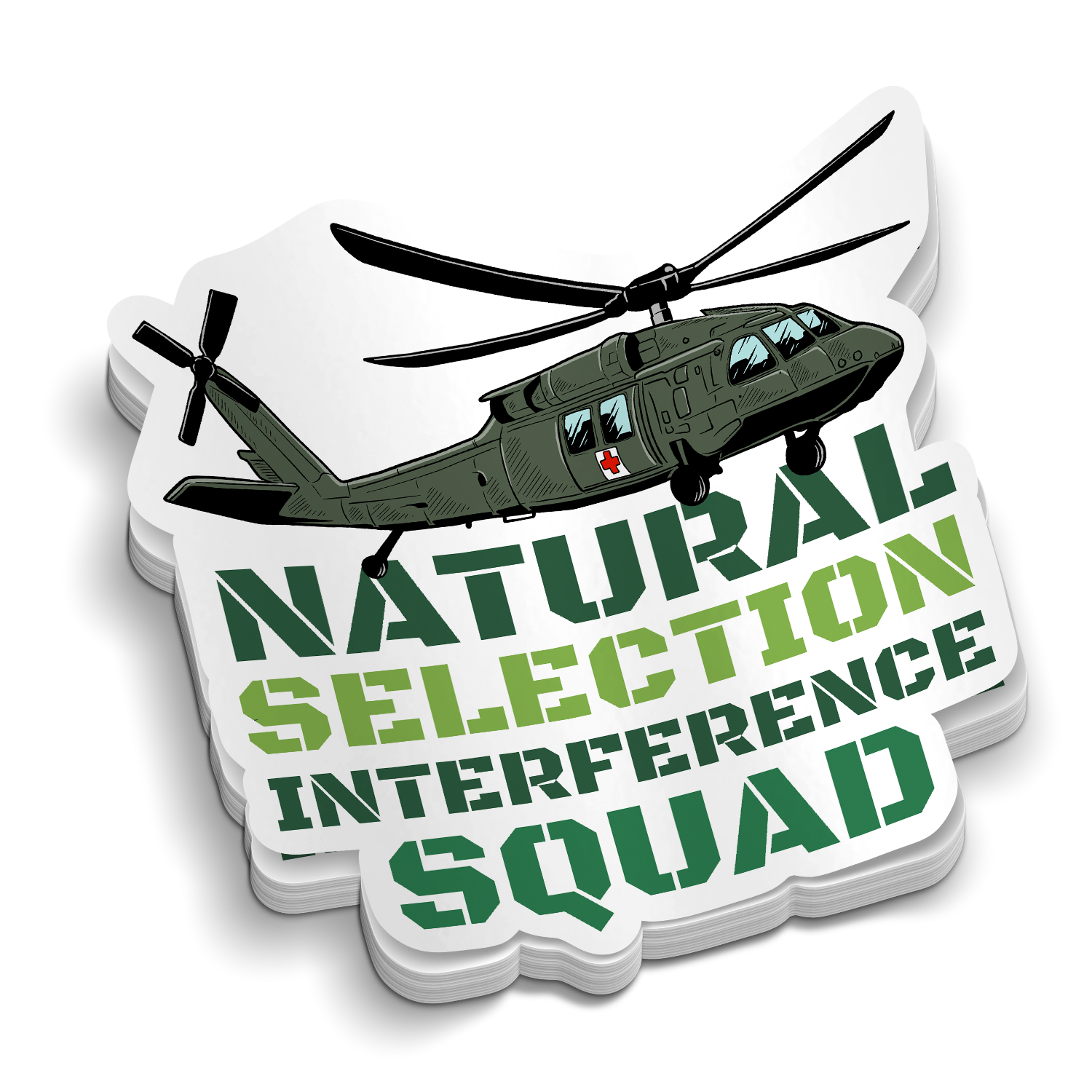 Natural Selection Chopper | Funny Military Stickers