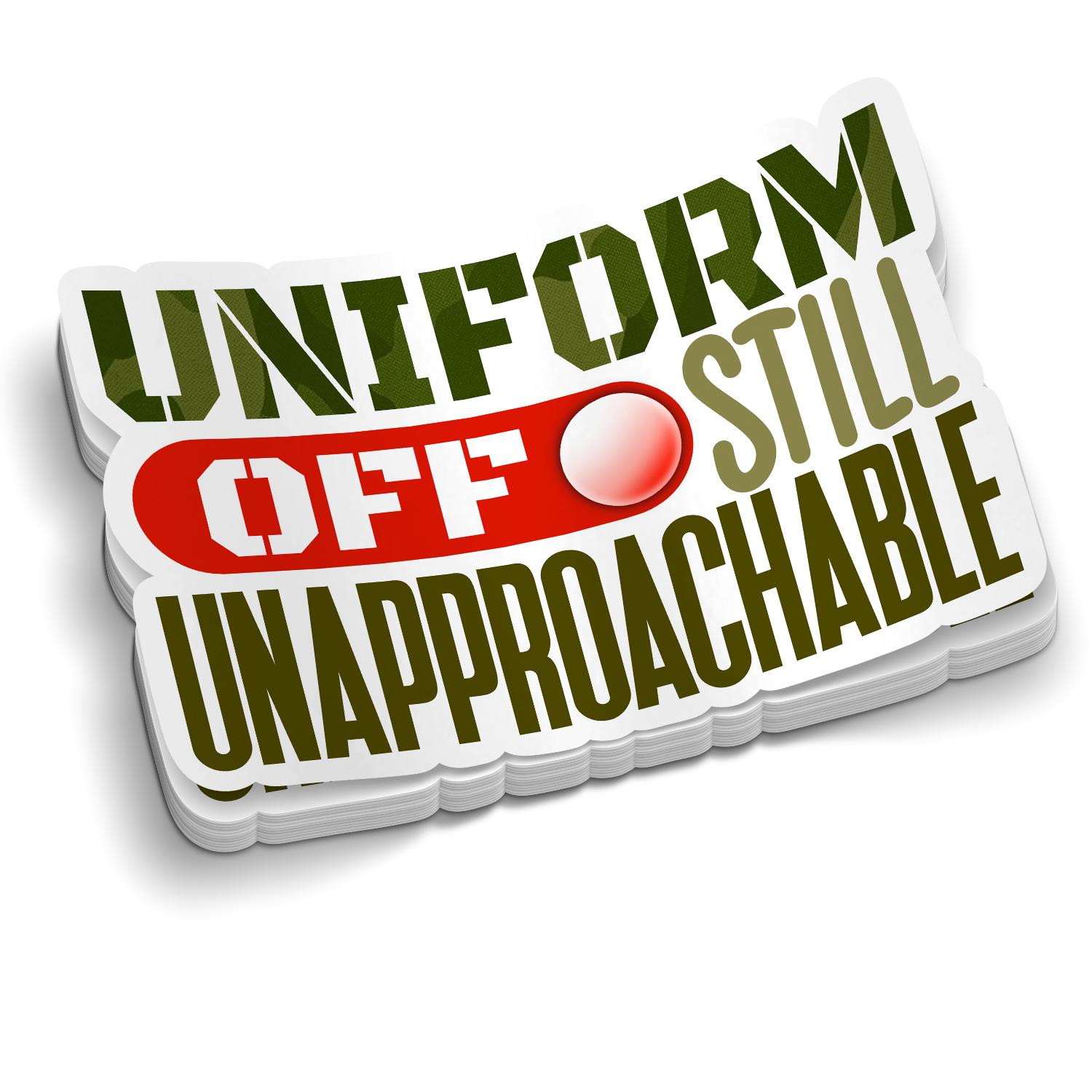 Uniform Off | Funny Military Stickers