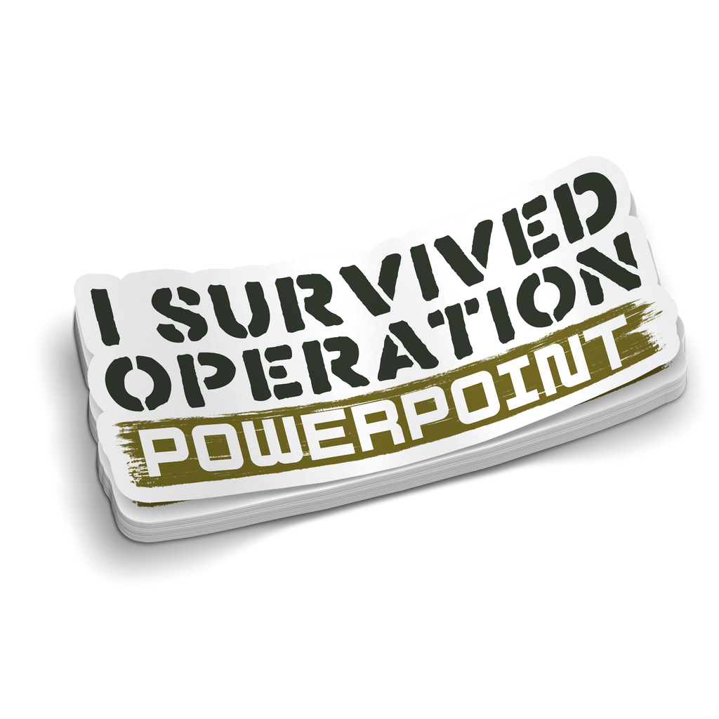 Operation Powerpoint | Funny Military Stickers