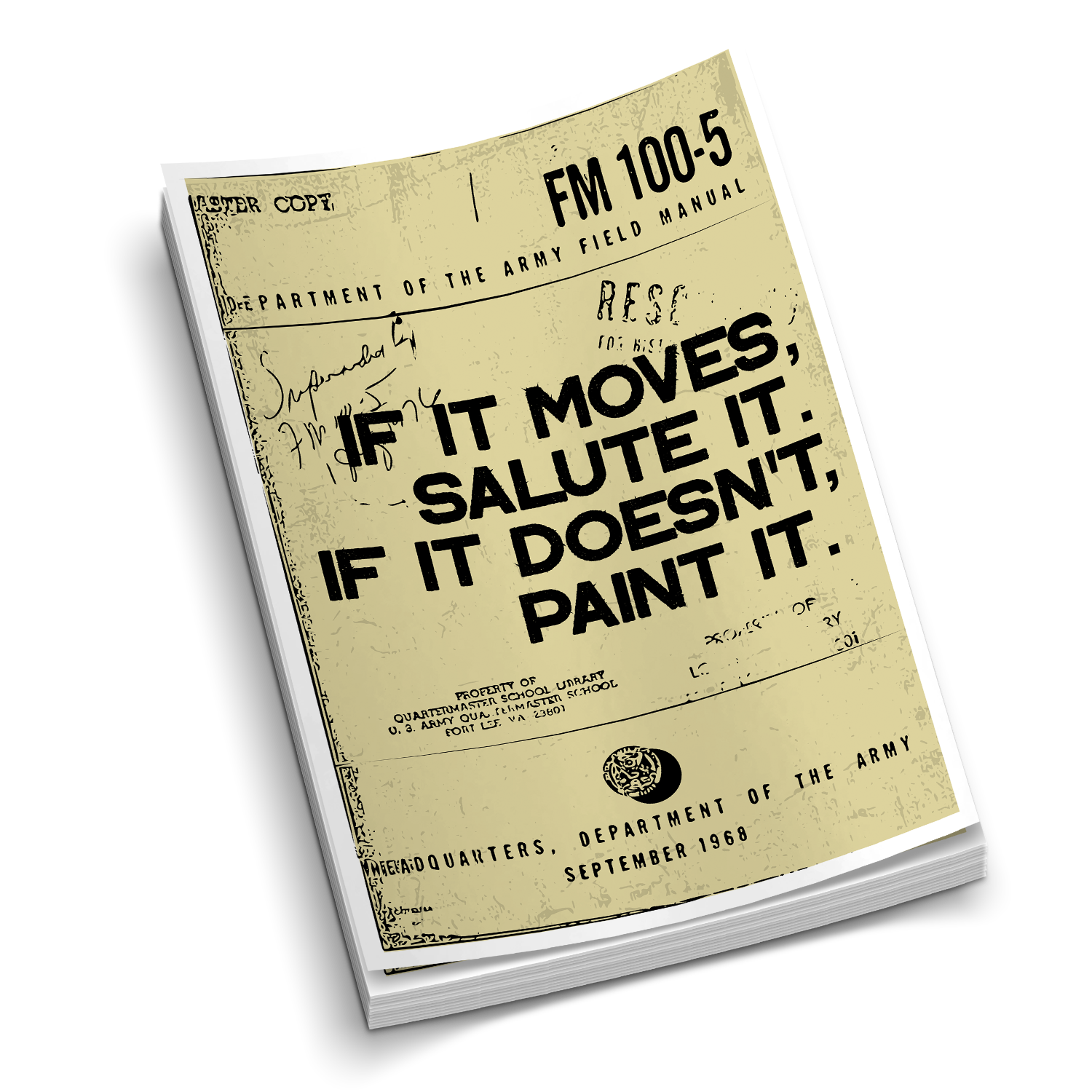 If it Doesn't Move, Paint It | Funny Military Stickers