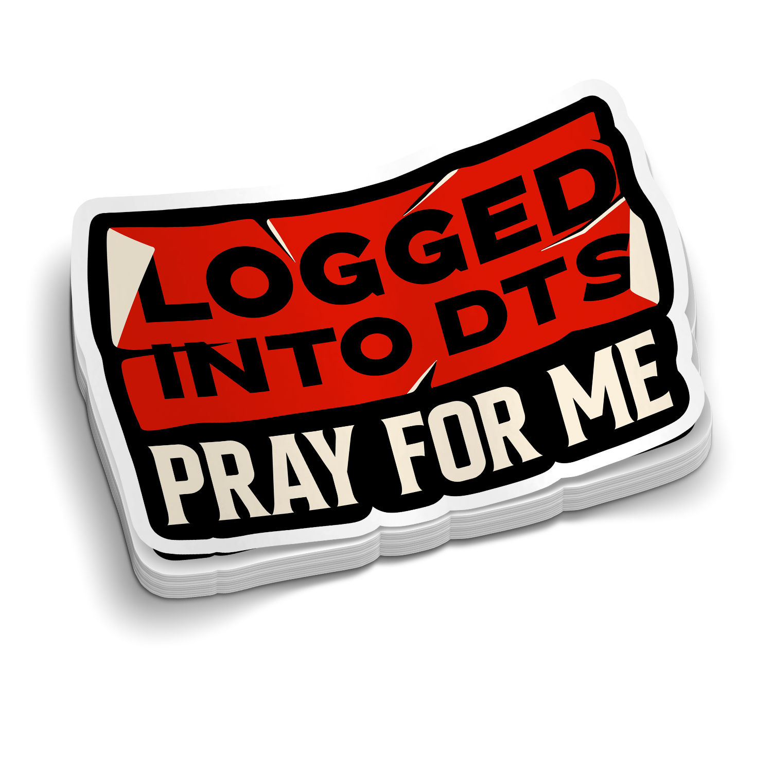 Logged Into DTS | Funny Military Stickers