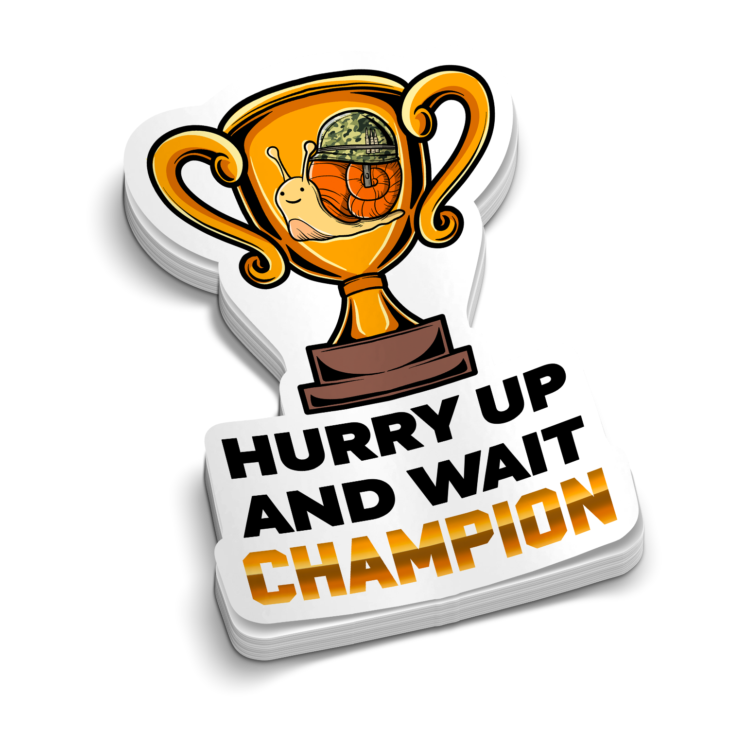 Hurry Up & Wait | Funny Military Stickers