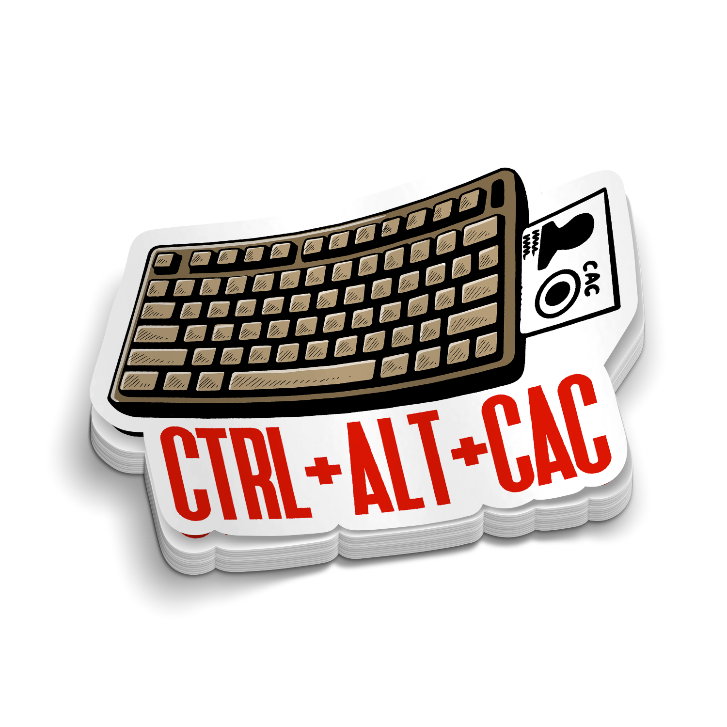 Ctrl-Alt-CAC | Funny Military Stickers