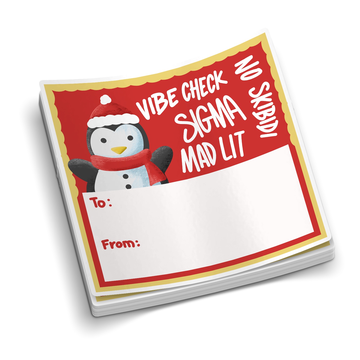 Kid's Gen Alpha Slang Christmas Gift Tags