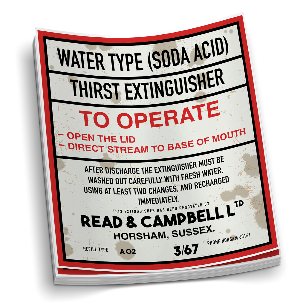 Thirst Extinguisher Vintage Sticker