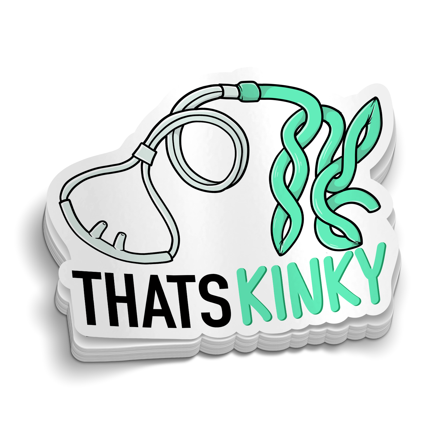 Thats Kinky Nasal Cannula Sticker